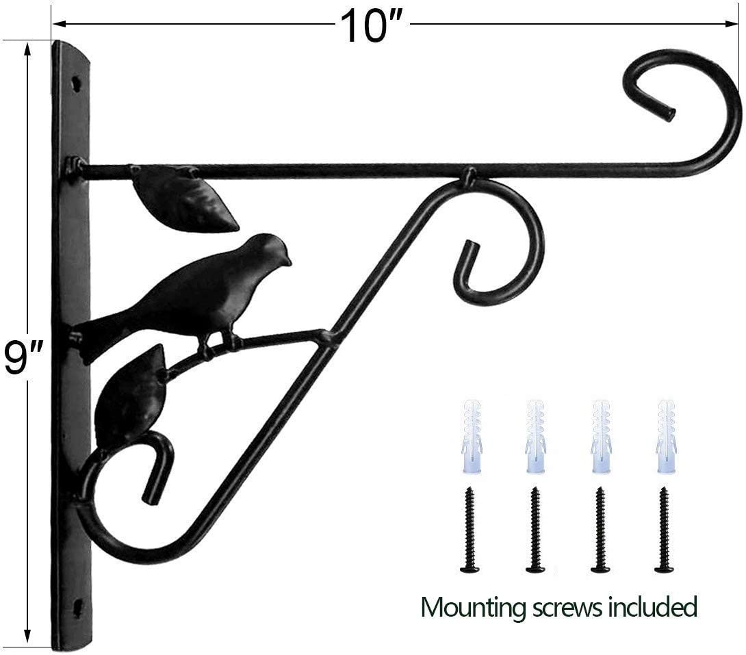plant hanger with bracket Copy of Amagabeli 2 Pack Hanging Plants Brackets 10" Wall Planter Hooks Hangers BG1491