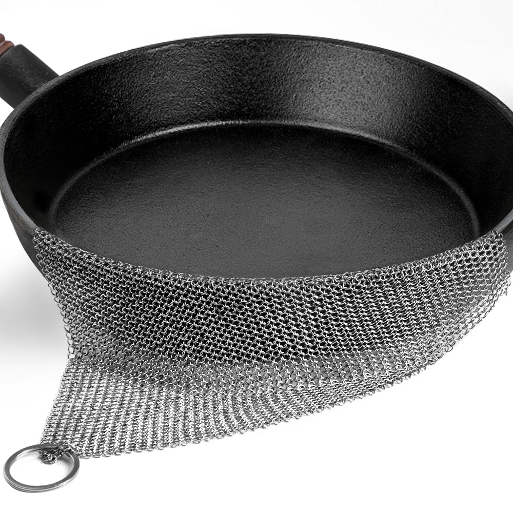 Camabel 8”x8” Cast Iron Cleaner Mesh Small Rings with 3.8mm Opening fo –  Amagabeli