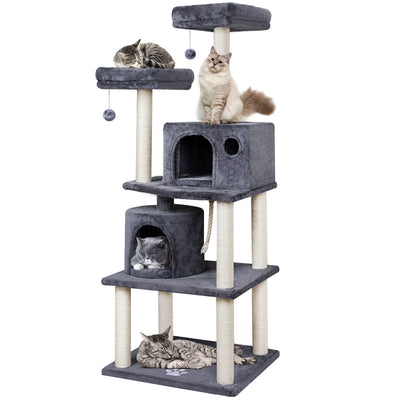Beau Jardin Cat Tree for Large Cats Condos and Towers for Big Cats with Perch and Condo Cat Tree House with Scratching Post Cat Condos-Pet Supplies-Amagabeli