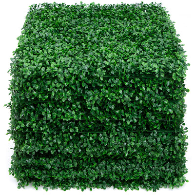 Amagabeli 4 Layers Leaves Artificial Boxwood Panels Topiary Hedge Plant 12 Pieces 20"x20"-Leaves Artificial Boxwood Panels-Amagabeli