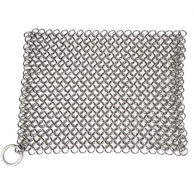 Stainless Steel Cast Iron Cleaner 8"x6" 316L Chainmail Scrubber by Amagabeli-Cleaning Tools-Amagabeli