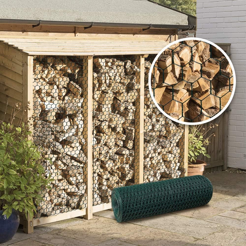 SWANEW Grillage A Poule 10/25m, Grillage Clôture Rigide Pour Jardin Taille Des Mailles 27 Mm 82329122