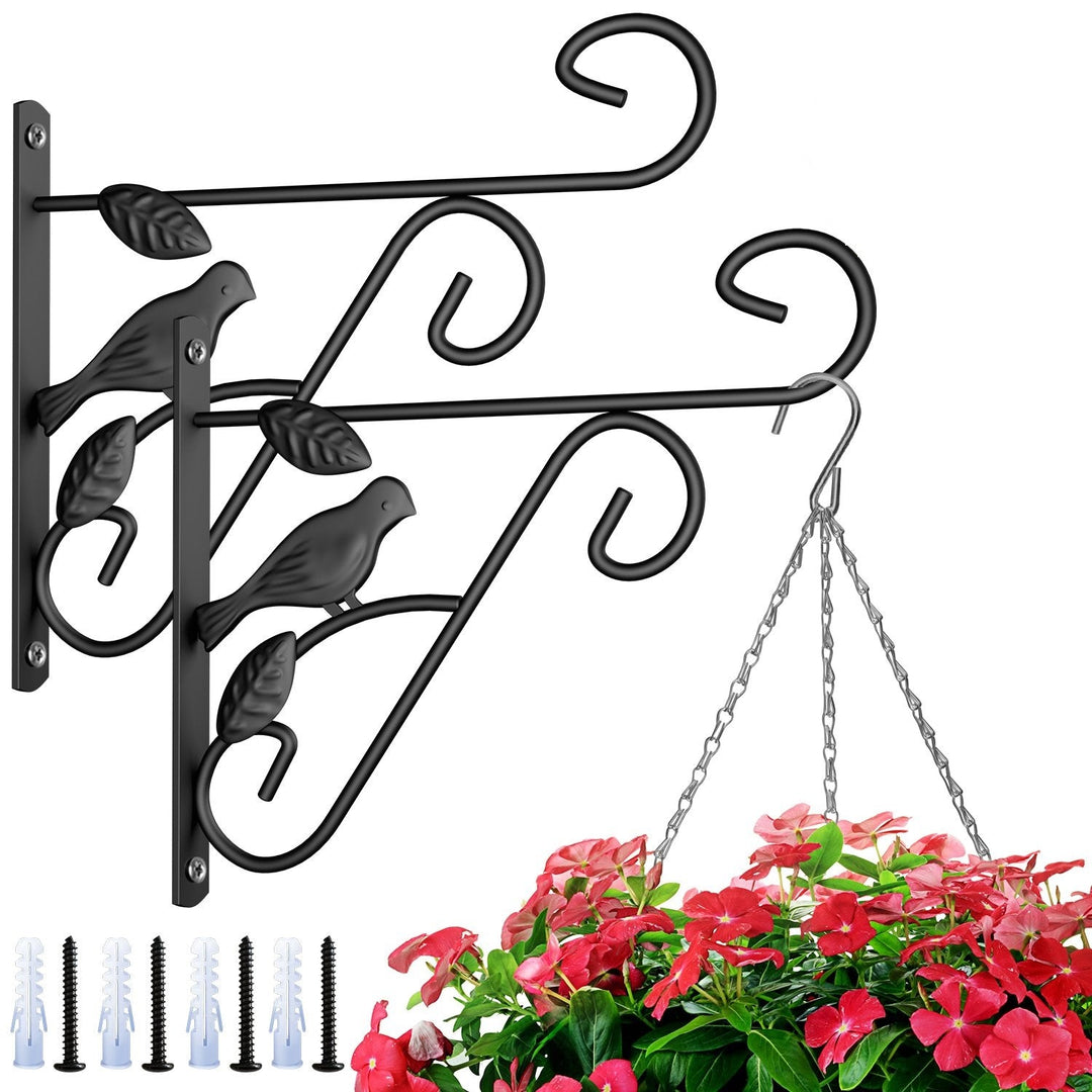 plant hanger brackets Copy of Amagabeli 2 Pack Hanging Plants Brackets 10" Wall Planter Hooks Hangers BG1491