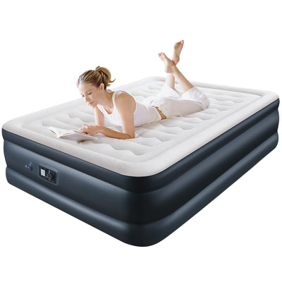 Camabel Air Mattresses with Built-in Electric Pump 22 Inch Queen Size Elevated Raised Inflatable Airbed-Air Mattress Bed-Amagabeli