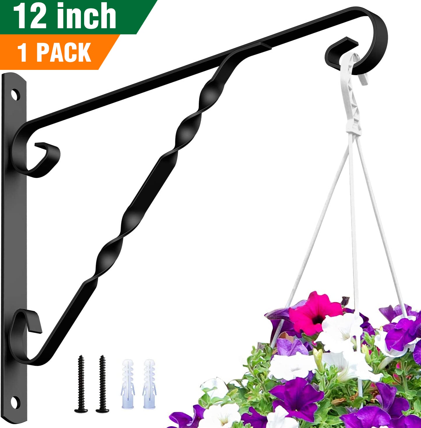 12 inch hanging plant bracket Amagabeli Hanging Plants Brackets 12" Wall Planter Hooks Hangers for P
