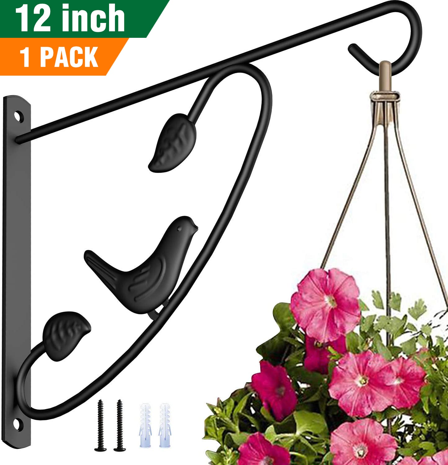12 inch hanging plant bracket Amagabeli Hanging Plants Brackets 12" Wall Planter Hooks Hangers for P