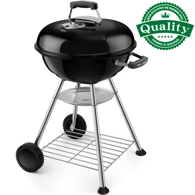 BEAU JARDIN Premium 18 Inch Charcoal Grill for Outdoor Camping Heavy Duty 34 Inch High Round Charcoal Barbecue Grill-Grills & Outdoor Cooking-Amagabeli
