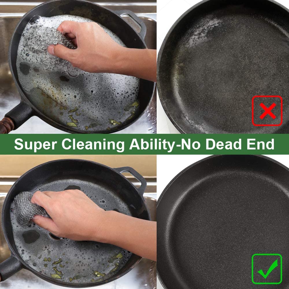 Amagabeli Stainless Steel Non-Stick Cleaning Brush