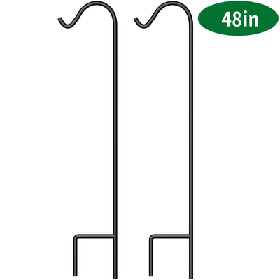 BEAU JARDIN 2 Pack Shepherd Hook 48 inch 2/5 inch Thick Premium Heavy Duty Rust Resistant Garden Outdoor Hanging Plants Basket Pathway Light Wedding-Shepherd Hook-Amagabeli