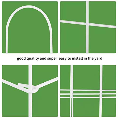 AMAGABELI GARDEN HO Amagabeli Garden Home Decorative Garden Fence 32Inx20Ft  Outdoor Rustproof White Iron Landscape Wire Folding Fencing Ornamental P