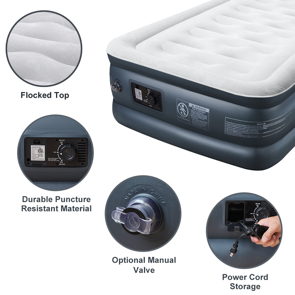 Inflatable bed with built in pump hotsell