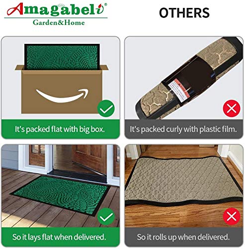 Amagabeli 2 Pack Large Outdoor Door Mats 36 x 24 for Front Door Entr