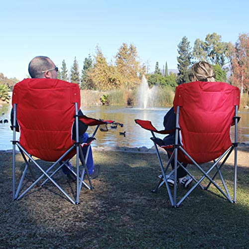 Camabel Folding Camping Chairs Hold Up 400lbs Outdoor Padded Sport