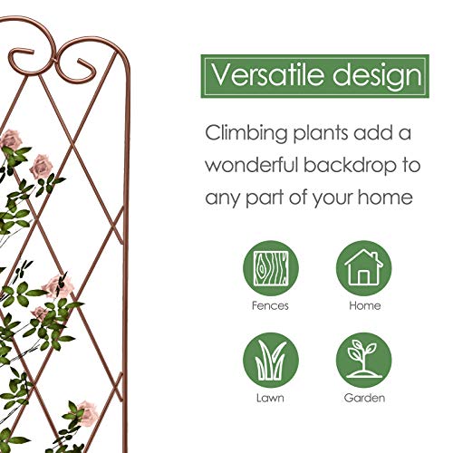 Amagabeli 2 Pack Garden Trellis for Climbing Plants 60