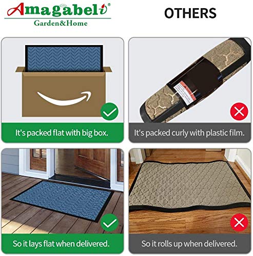 Amagabeli 2 Pack Large Outdoor Door Mats 36 x 24 for Front Door Entr