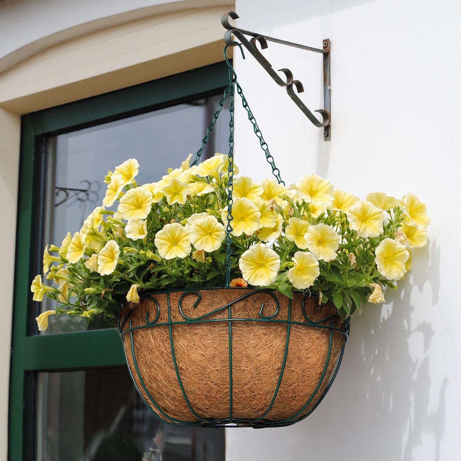 14 inch hanging baskets for plants Amgabeli 4 Pack 14 Inch Hanging Baskets for Plants Flowers with Metal – Amagabeli