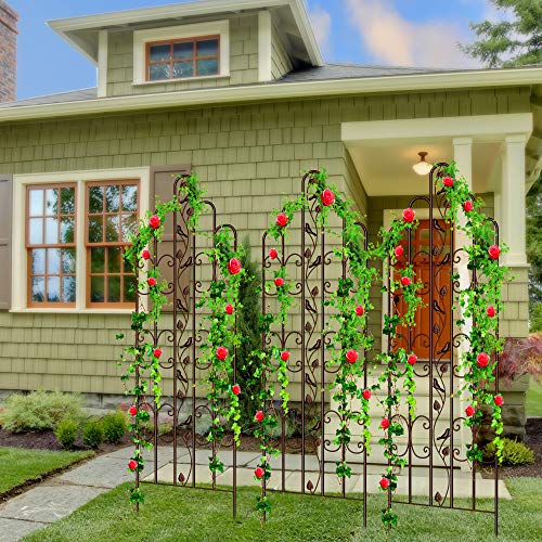 large garden trellis for climbing plants Amagabeli 2 Pack Large Garden Trellis 71”x21” Heavy Duty Rustproof Bro