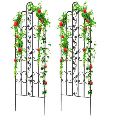 Amagabeli Garden & Home Bird Garden Trellis GTP005 71” x 21” Heavy Duty Rustproof Black Iron Plant Trellis for Potted Plant Support Tall Wall Metal Trellis for Rose Vine Vegetable Cucumber-Trellis-Amagabeli