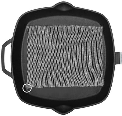 Amagabeli 7”x7” Cast Iron Cleaner Mesh Premium 316 Stainless Steel Small Rings with 3.8mm Opening Chainmail Scrubber for Cast Iron Pans Pre-Seasoned Pan Dutch Oven Waffle Iron Pans Skillet Cleaner-Cleaning Tools-Amagabeli