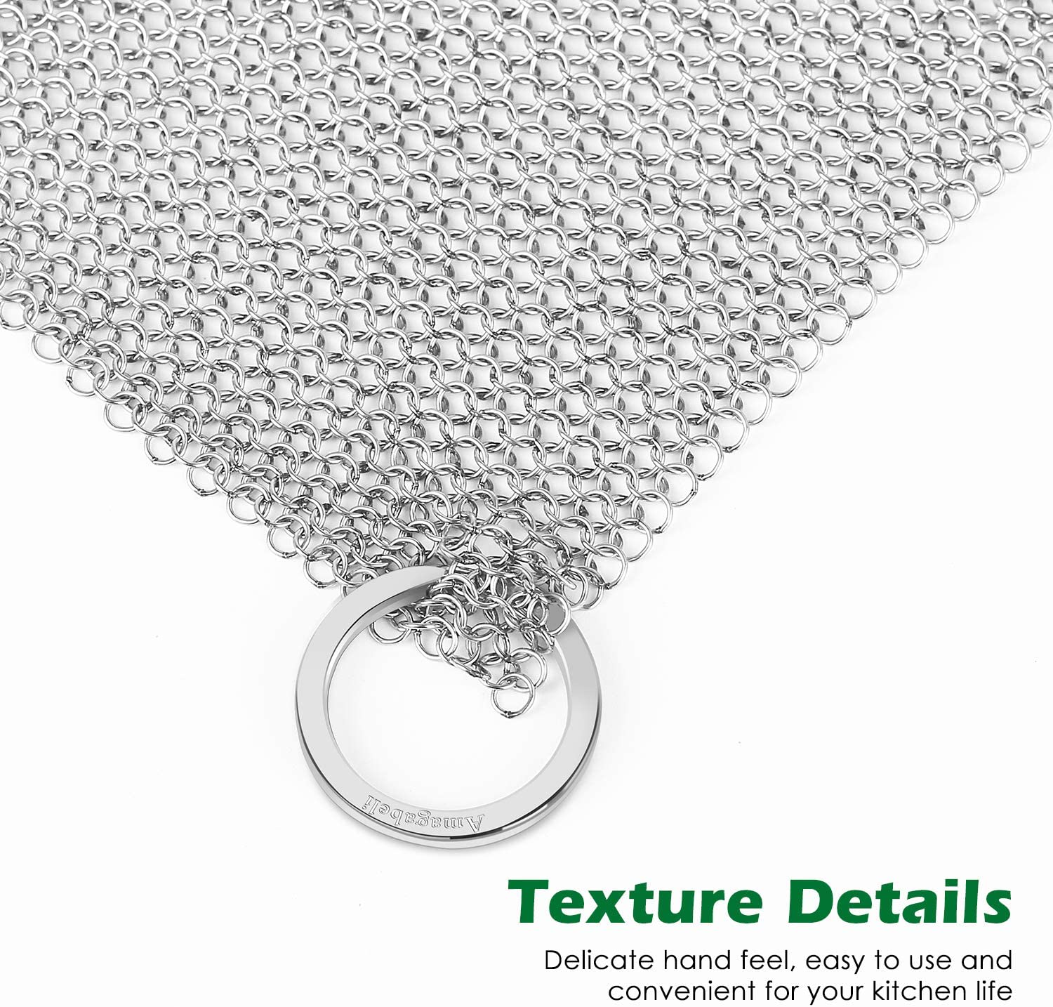 Cast Iron Skillet Cleaner Chainmail Chain Maille Scrubber Cast