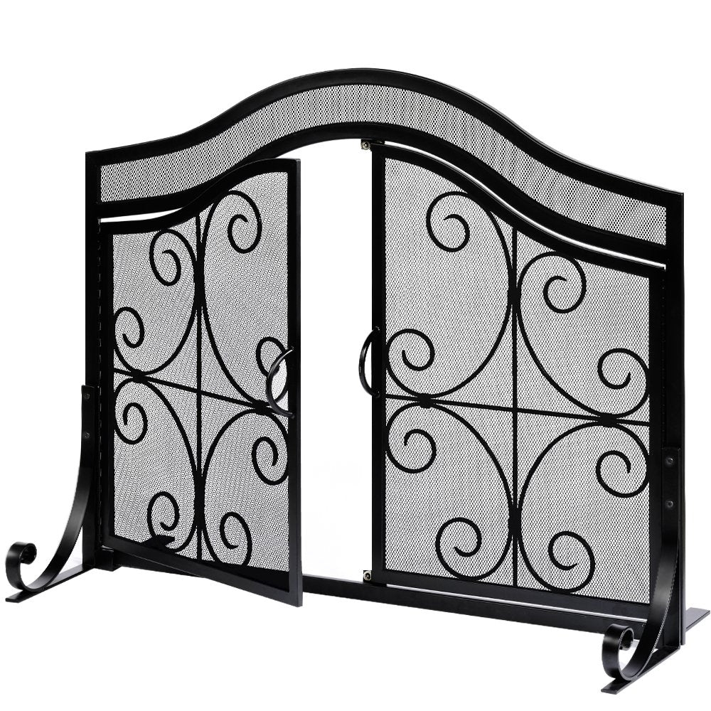 Lark Manor Boatright Wrought Iron Fireplace Screen