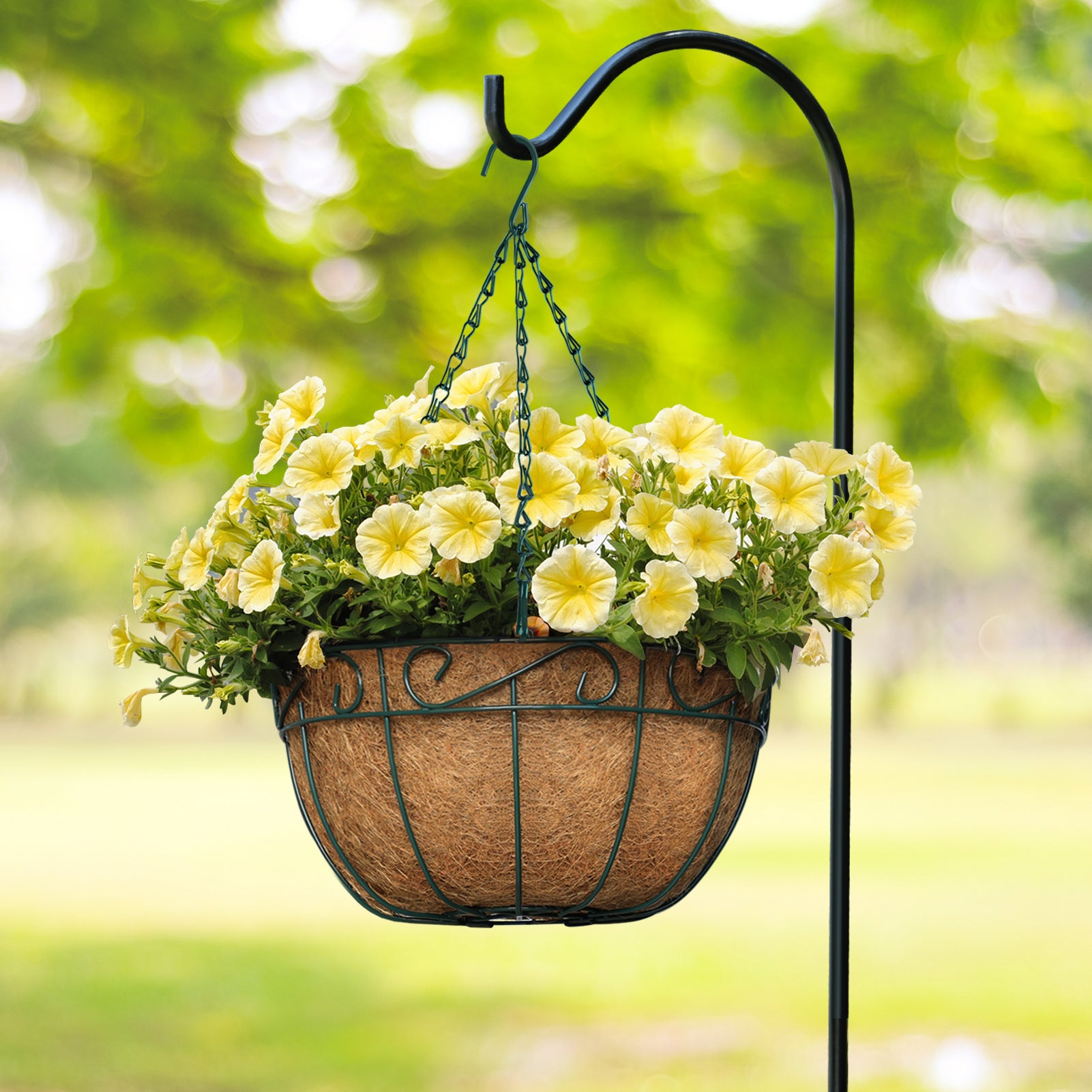 14 inch hanging baskets for plants Amgabeli 4 Pack 14 Inch Hanging Baskets for Plants Flowers with Metal – Amagabeli