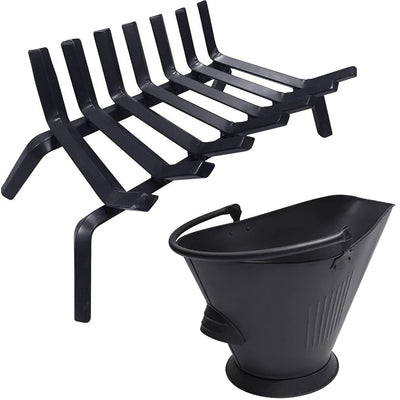 Amagabeli Fireplace Log Grate 24 inch Wide Bundle Bucket for Fireplace-Fireplace bundle-Amagabeli