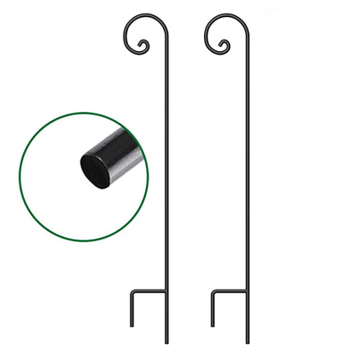 BEAU JARDIN 2 Pack Shepherd Hook 92 in Tall 3/5in Thick Bird Feeder Pole Premium Garden Hanging Plants Basket Hanger Pathway Light Solar Lantern Wind Chimes Wedding Metal-Shepherd Hook-Amagabeli