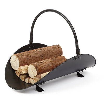 Indoor Black Fireplace Log Holder by Amagabeli-Fireplace log holder-Amagabeli