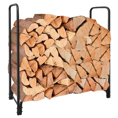4ft Outdoor Firewood Log Rack for Fireplace Accessories Heavy Duty Wood Stacker Holder by Amagabeli-Firewood Rack and Cover-Amagabeli